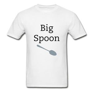 Big/Little Spoon Adult Tagless T-Shirts FLEX - white