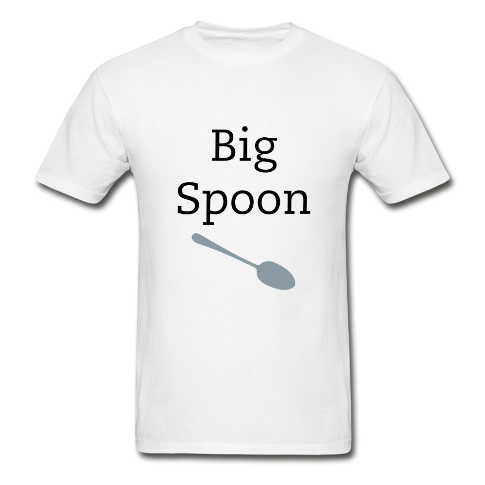 Big/Little Spoon Adult Tagless T-Shirts FLEX - white