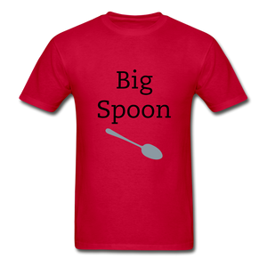 Big/Little Spoon Adult Tagless T-Shirts FLEX - red