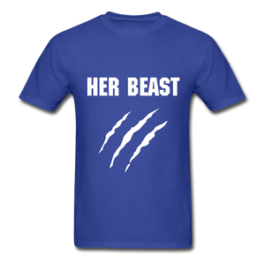 His Beauty and Her Beast Adult Tagless T-Shirts FLEX - royal blue